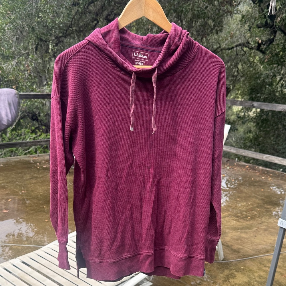 L.L. Bean Burgundy Pullover Hoodie